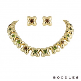 Boodles Citrine & Peridot Necklace and Earring Set